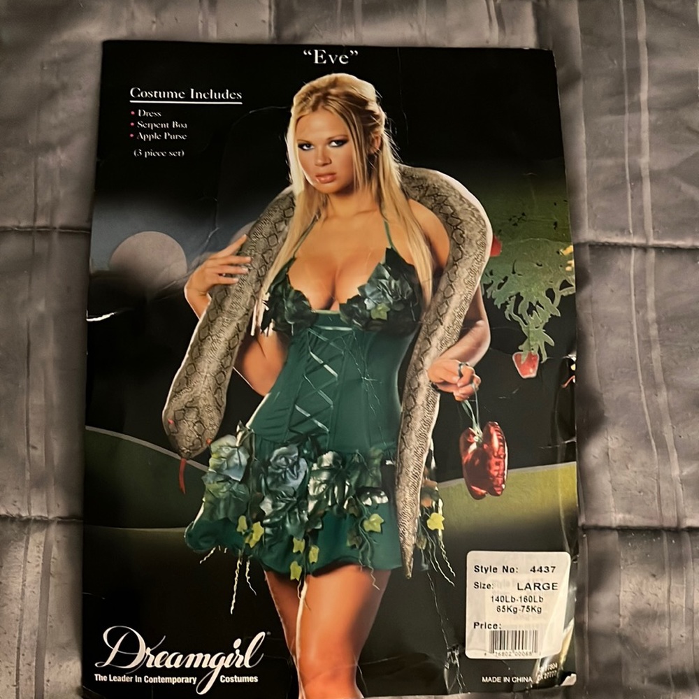 Dreamgirl Eve Costume size Large, (snake boa is not included)